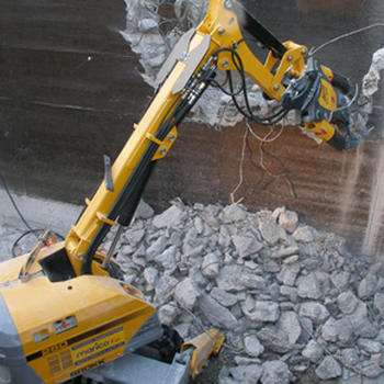 Brokk concrete crusher