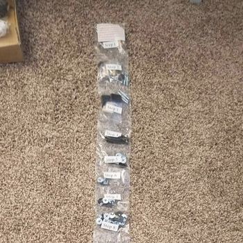 Desk Installation Package Labeled by Steps
