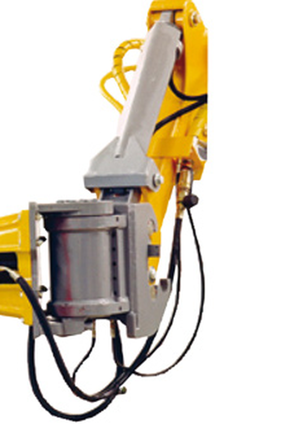 Brokk side angling device