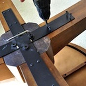 Turn an assembly upside down to insert fasteners (especially screws)